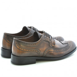 Men stylish, elegant shoes 799 a brown