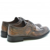 Men stylish, elegant shoes 799 a brown
