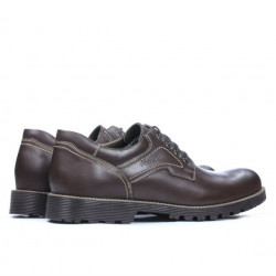 Men stylish, elegant, casual shoes 805 brown