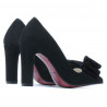 Women stylish, elegant shoes 1252 black antilopa