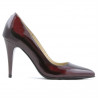 Women stylish, elegant shoes 1246 patent bordo 01