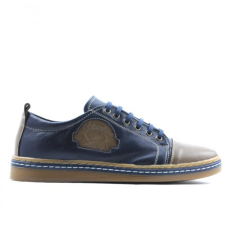 Teenagers stylish, elegant shoes 392 brown+indigo