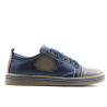 Teenagers stylish, elegant shoes 392 brown+indigo