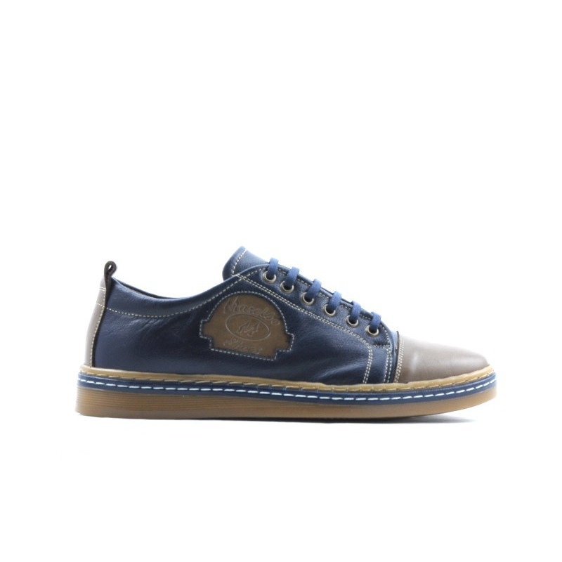 Teenagers stylish, elegant shoes 392 brown+indigo