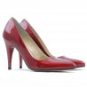 Women stylish, elegant shoes 1246 patent bordo