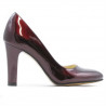 Women stylish, elegant shoes 1243 patent bordo01