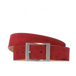 Women belt 02m red velour