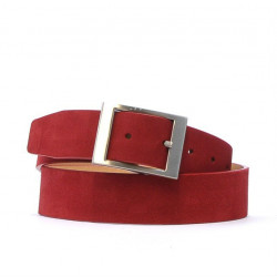 Women belt 02m red velour