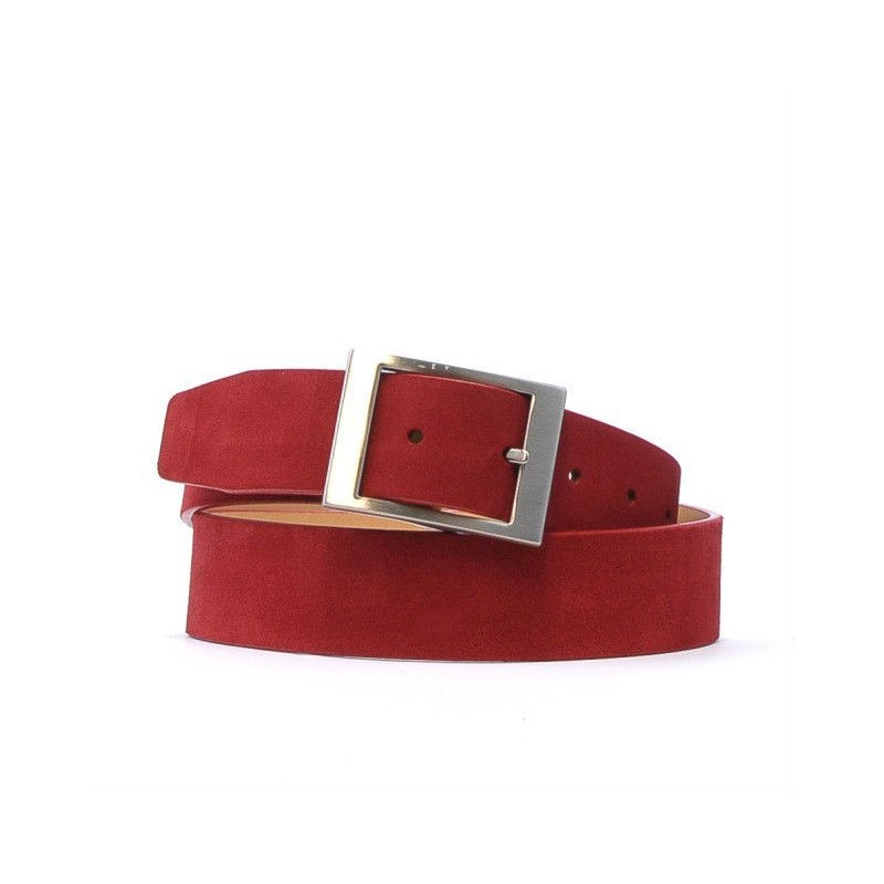 Women belt 02m red velour