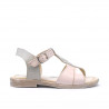 Small children sandals 40c patent beige+pink