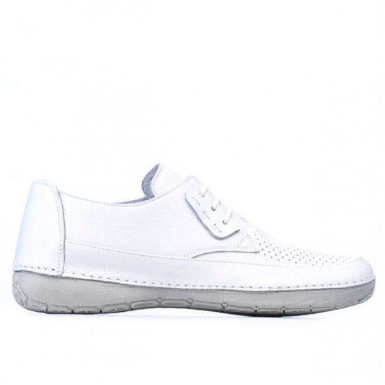 Women loafers, moccasins 672 white