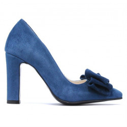 Women stylish, elegant shoes 1252 turcoaz antilopa