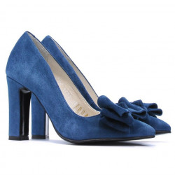 Women stylish, elegant shoes 1252 turcoaz antilopa