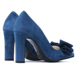 Women stylish, elegant shoes 1252 turcoaz antilopa