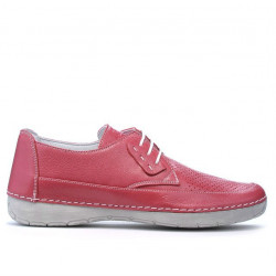 Women loafers, moccasins 672 pink