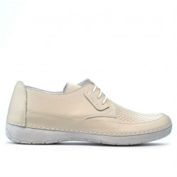 Women loafers, moccasins 672m beige