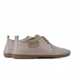 Men loafers, moccasins 865 beige+sand