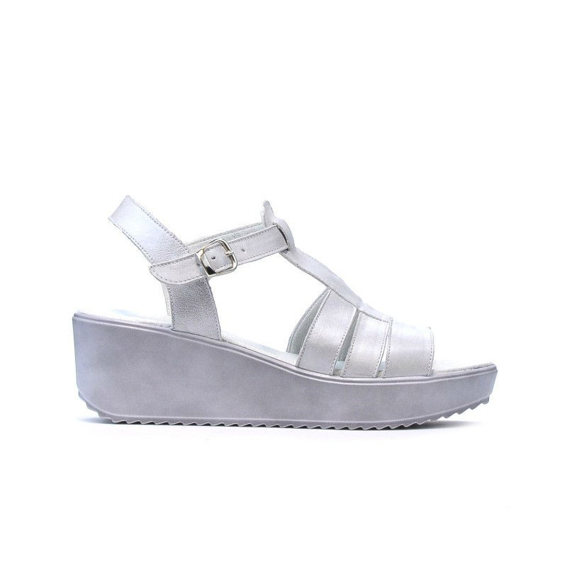 Women sandals 5023 white pearl