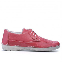 Women loafers, moccasins 672m pink