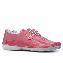 Women loafers, moccasins 672m pink