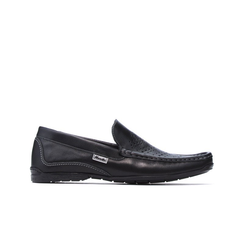 Men loafers, moccasins 813p black