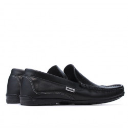 Men loafers, moccasins 813p black