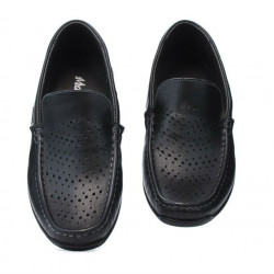 Men loafers, moccasins 813p black