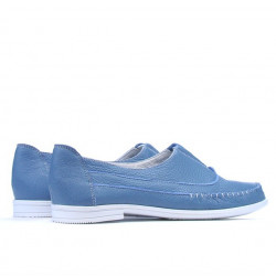 Women loafers, moccasins 675 bleu