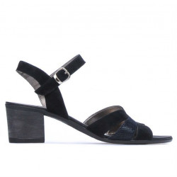 Women sandals 5024 black velour combined