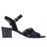 Women sandals 5024 black velour combined