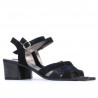 Women sandals 5024 black velour combined