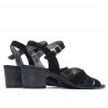 Women sandals 5024 black velour combined