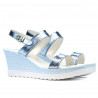 Women sandals 5031 bleu argento