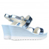Women sandals 5031 bleu argento