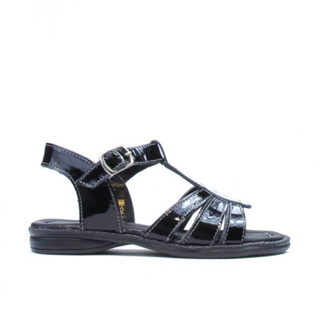 Small children sandals 53c patent black