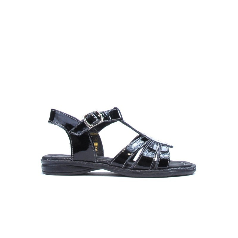 Small children sandals 53c patent black