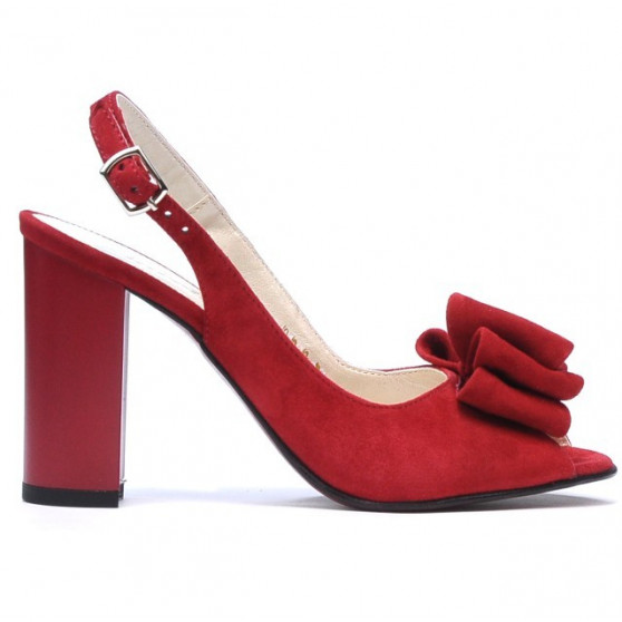 Women sandals 1256 red antilopa