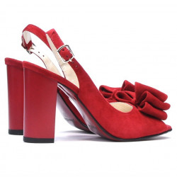 Women sandals 1256 red antilopa