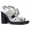 Women sandals 5027 patent silver