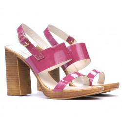 Women sandals 5028 patent fucsia