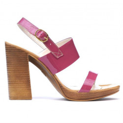 Women sandals 5028 patent fucsia