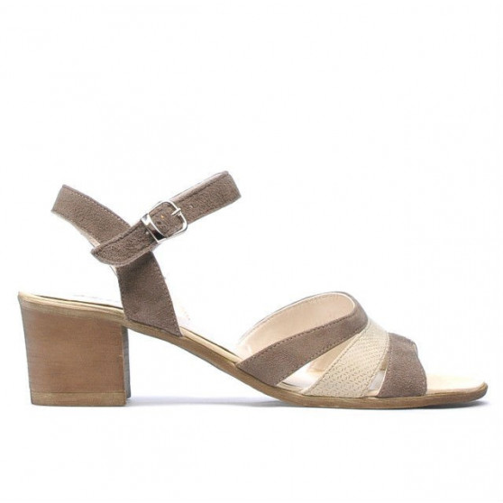 Women sandals 5024 sand velour combined