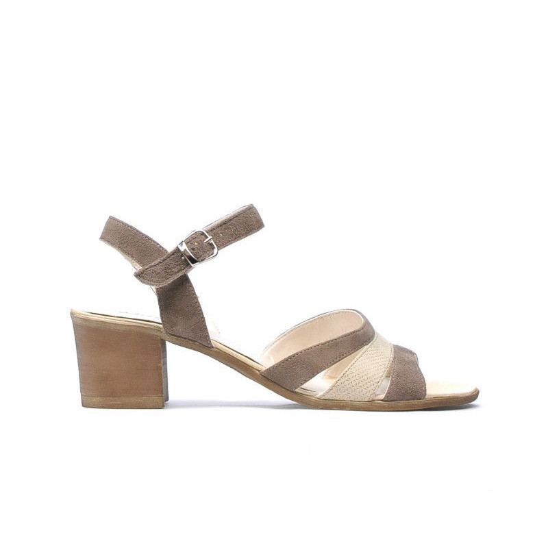 Women sandals 5024 sand velour combined
