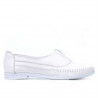 Women loafers, moccasins 675 white