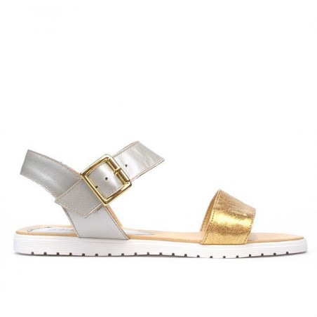 Women sandals 5036 golden+silver