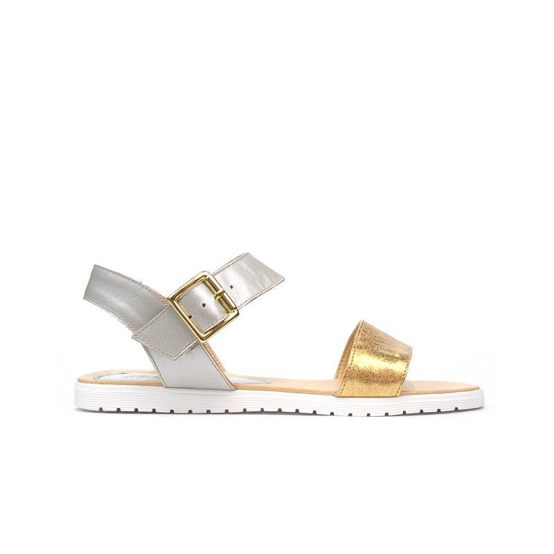 Women sandals 5036 golden+silver