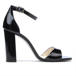 Women sandals 1259  patent black+purple (cameleon)