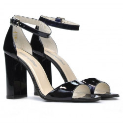 Women sandals 1259  patent black+purple (cameleon)