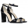 Women sandals 1259  patent black+purple (cameleon)