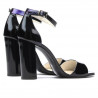 Women sandals 1259  patent black+purple (cameleon)